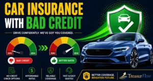 Graphic guide showing how to get cheap car insurance for bad credit and lower monthly premiums