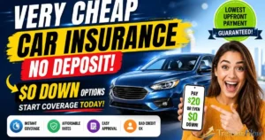 Very cheap car insurance no deposit and low upfront payment options
