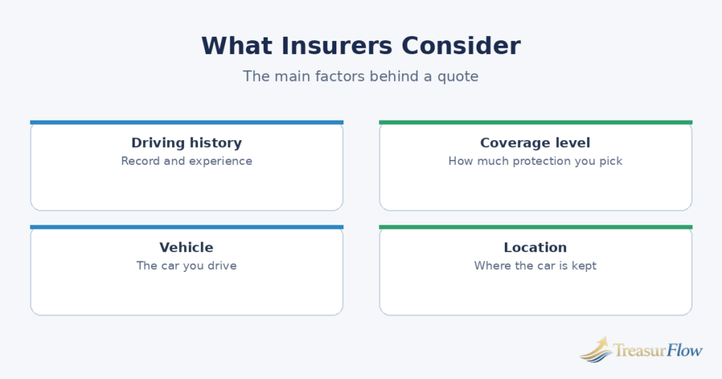 Diagram of factors insurers consider