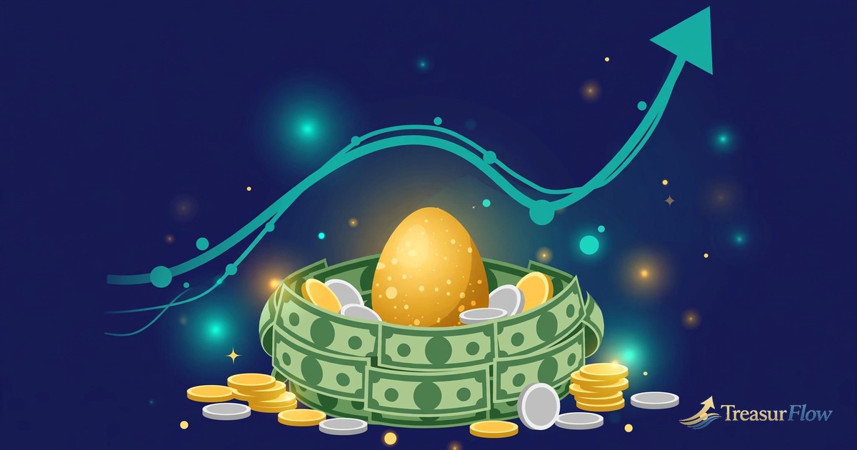 Best Roth IRA accounts 2026 — golden nest egg with rising growth arrow illustration