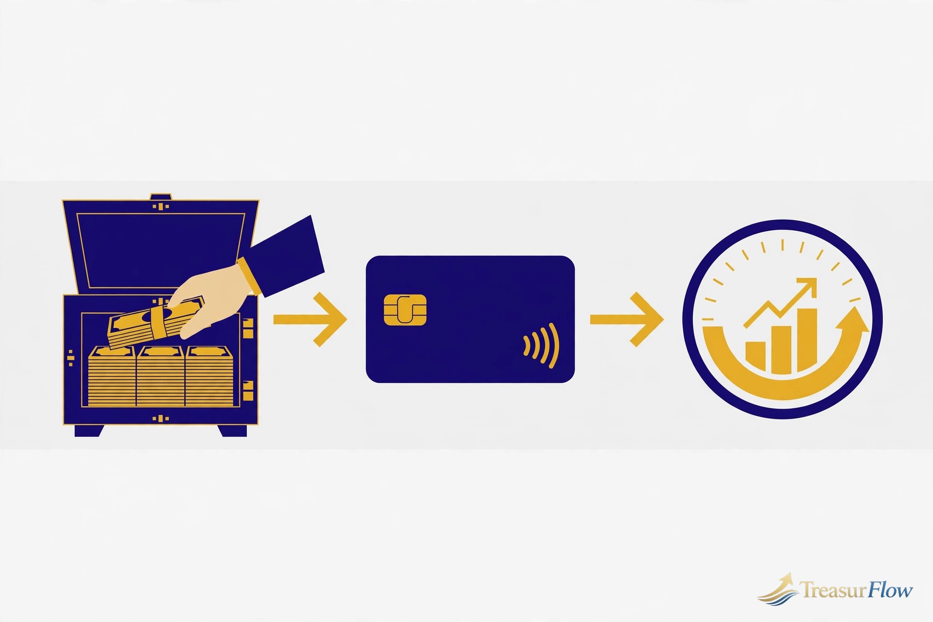 How a secured credit card works: cash deposit becomes credit limit, on-time payments build credit score